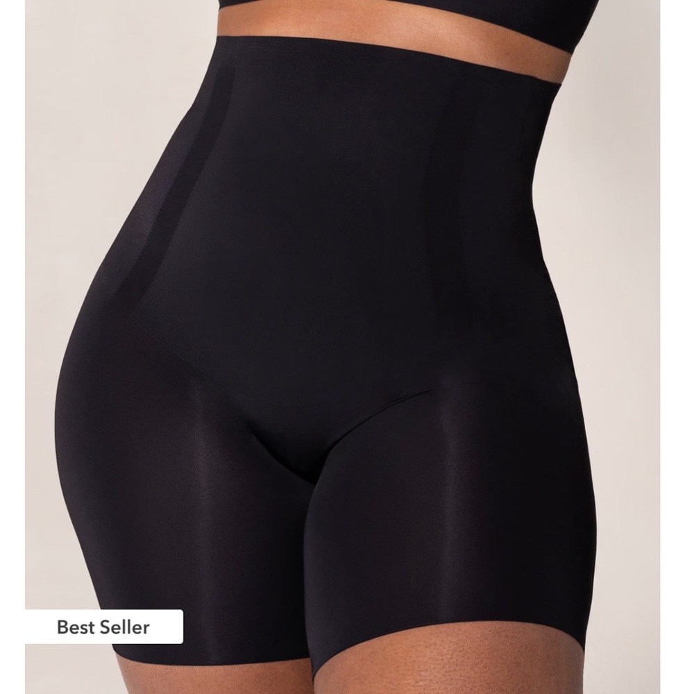 Shapermint Essentials Everyday Empower High-Waisted Shaper Shorts size L Black